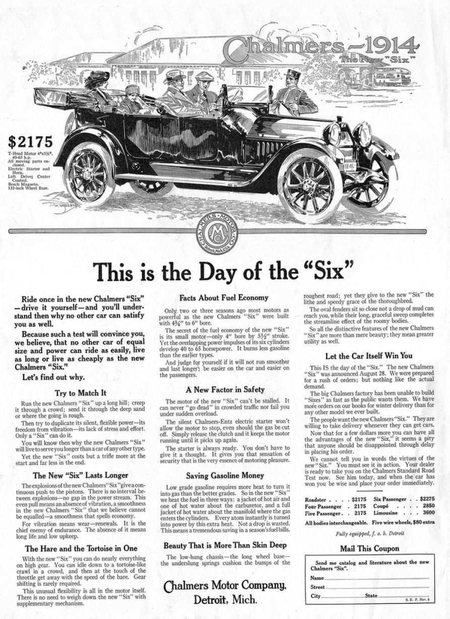 1914 Chalmers Auto Advertising